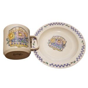 Vintage Gibson Sunshine Seed Co. Mug and Plate Set Cottagecore | Beige Pre-owned